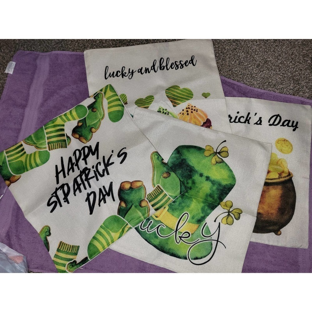 Set of 4 pillowcases st patricks